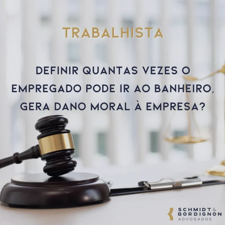 Trabalhista - Definir quantas vezes o empregado pode ir ao banheiro gera dano moral à empresa